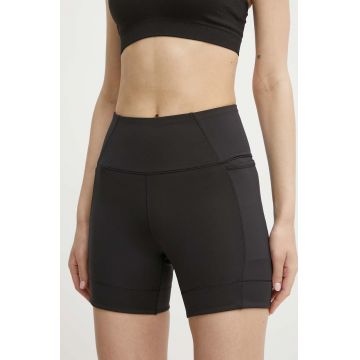 Puma pantaloni scurți de yoga Studio culoarea negru, neted, high waist, 524863