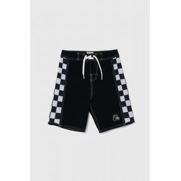 Quiksilver pantaloni scurti copii ORIGINALARCH culoarea negru, talie reglabila
