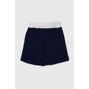 United Colors of Benetton pantaloni scurți din bumbac pentru copii culoarea albastru marin, talie reglabila