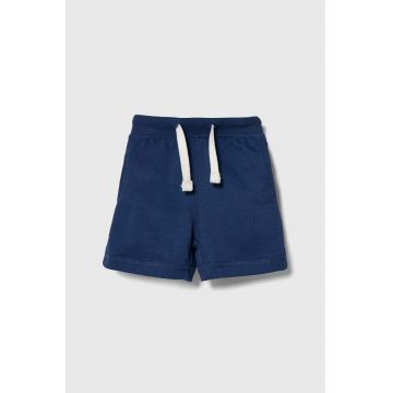 zippy pantaloni scurti bebe culoarea albastru marin, neted, talie reglabila