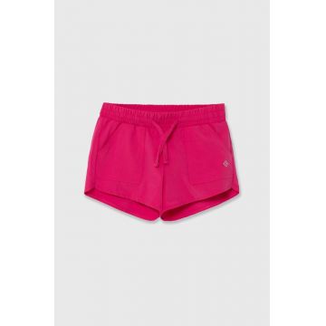 Abercrombie & Fitch pantaloni scurti copii culoarea roz, neted, talie reglabila Abercrombie & Fitch pantaloni scurti copii culoarea roz, neted, talie reglabila