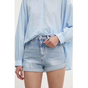 Answear Lab pantaloni scurti jeans femei, neted, high waist
