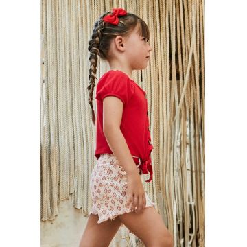 Pantaloni scurti cu imprimeu si curea
