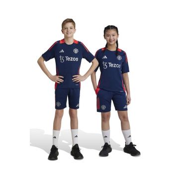 adidas Performance pantaloni scurti copii MUFC TR SHO culoarea albastru marin, modelator, talie reglabila, IT2020