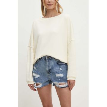 Answear Lab pantaloni scurti jeans femei, neted, high waist