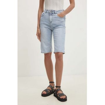 Answear Lab pantaloni scurti jeans femei, neted, high waist
