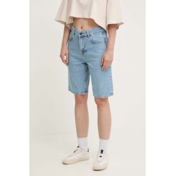Answear Lab pantaloni scurti jeans femei, neted, high waist