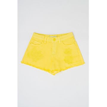 Blugi scurti cu broderie