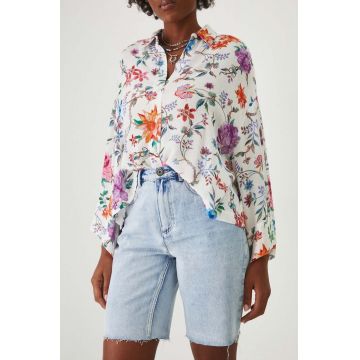 Medicine pantaloni scurti din bumbac femei, neted, medium waist