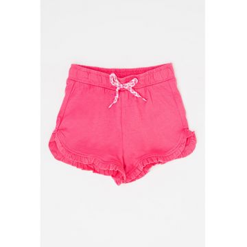 Pantaloni scurti de bumbac cu margini cu volane