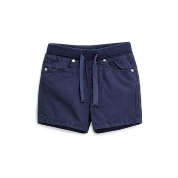 Pantaloni scurti de bumbac cu snur in talie Pantaloni scurti de bumbac cu snur in talie