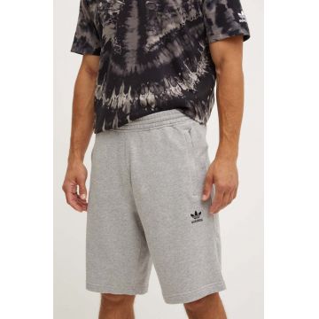 adidas Originals pantaloni scurți din bumbac Essential culoarea gri, melanj, IY8517