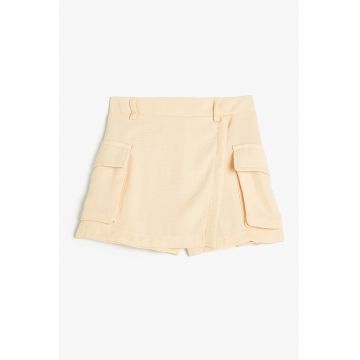 Fusta-pantalon texturata