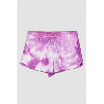 Pantaloni scurti cu imprimeu tie-dye si buzunare laterale
