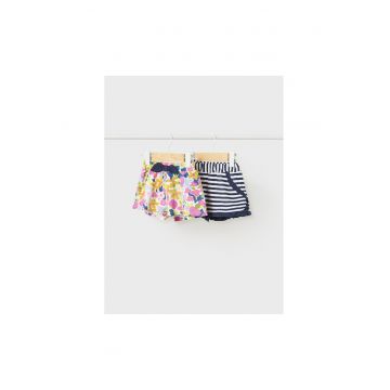 Set 2 perechi pantaloni scurti copii - Bumbac - Multicolor Set 2 perechi pantaloni scurti copii - Bumbac - Multicolor