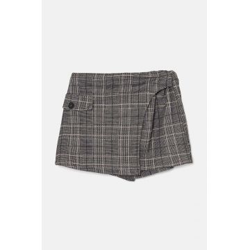 United Colors of Benetton fustă-pantalon pentru copii culoarea gri, cu imprimeu, 41CAC9036