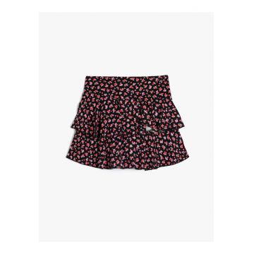 Fusta evazata cu model floral