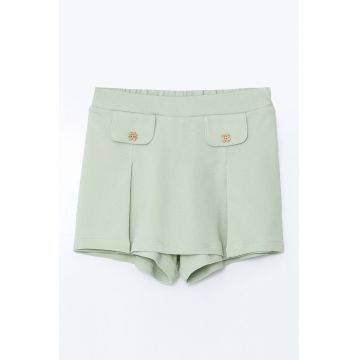 Fusta-pantalon cu clape decorative