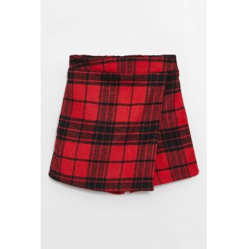 Fusta-pantalon cu model in carouri