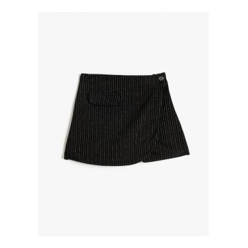 Fusta-pantalon cu model in dungi