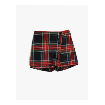 Fusta-pantalon cu model tartan