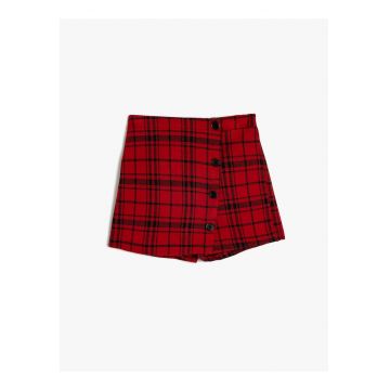 Fusta-pantalon cu model tartan