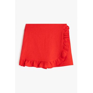 Fusta-pantalon cu talie inalta