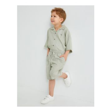 Pantaloi scurti din amestec de in Pantaloi scurti din amestec de in