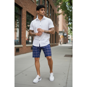 Pantaloni scurti casual  cu imprimeu  13121