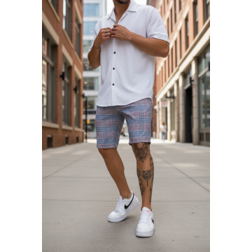 Pantaloni scurti casual  cu imprimeu  13123