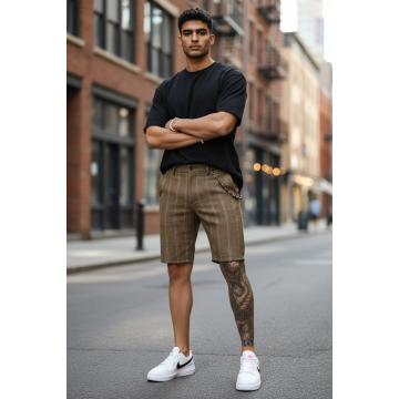 Pantaloni scurti casual  cu imprimeu  13128  D12-1