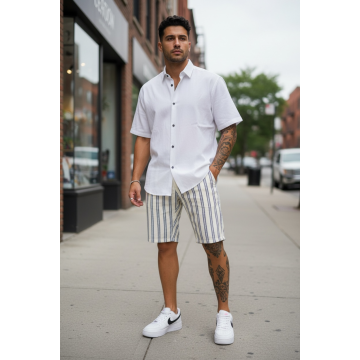 Pantaloni scurti casual  cu imprimeu  13129  D6-2.2