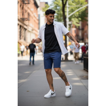 Pantaloni scurti casual  cu imprimeu  13130