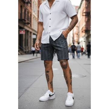 Pantaloni scurti casual  cu imprimeu  13131  D4-1.3