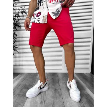 Pantaloni scurti casual  rosii 13058 119-2
