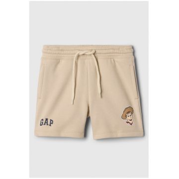 Pantaloni scurti cu imprimeu logo si snur