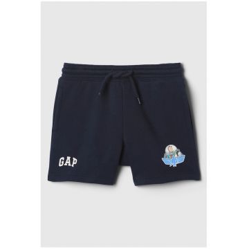 Pantaloni scurti cu imprimeu logo si snur