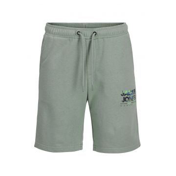 Pantaloni scurti din amestec de bumbac cu logo