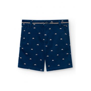 Pantaloni scurti din amestec de bumbac cu model
