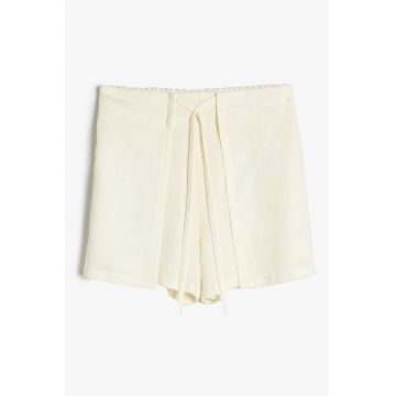 Pantaloni scurti din amestec de in