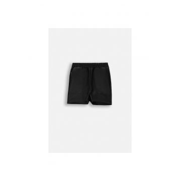 Pantaloni scurti din piele ecologica - Negru