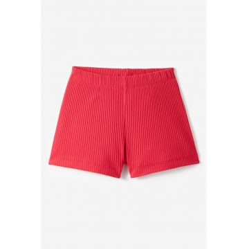 Pantaloni scurti striati cu talie elastica
