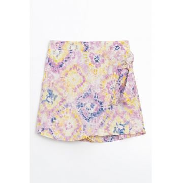 Pantaloni scurti supradimensionati cu model tie dye