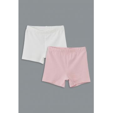 Set de pantaloni scurti din amestec de bumbac - 2 piese