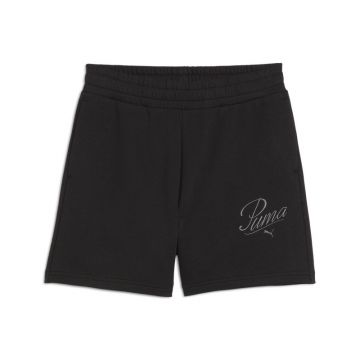 Sort Puma ESS SCRIPT High-Waist Shorts 5