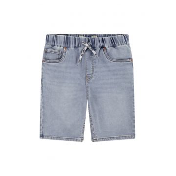 Bermude de denim cu talie ajustabila