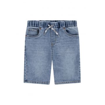 Bermude de denim cu talie ajustabila