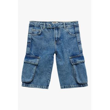 Bermude din denim cu buzunare cargo