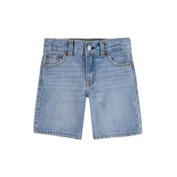 Blugi scurti cu aspect usor decolorat