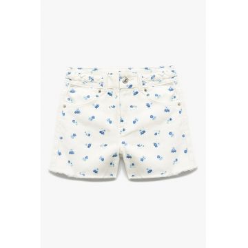 Blugi scurti cu model floral